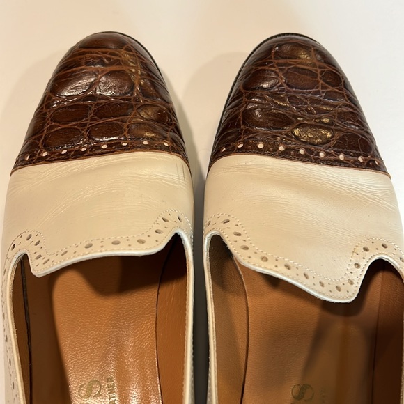 Vintage - HAROLDS, beige/brown leather flats, 9 - Picture 9 of 10